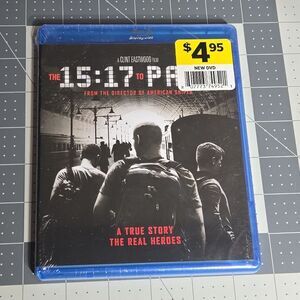 NWT Warner Bros The 15:17 To‎ Paris Blu-Ray Movie Drama True Story Eastwood